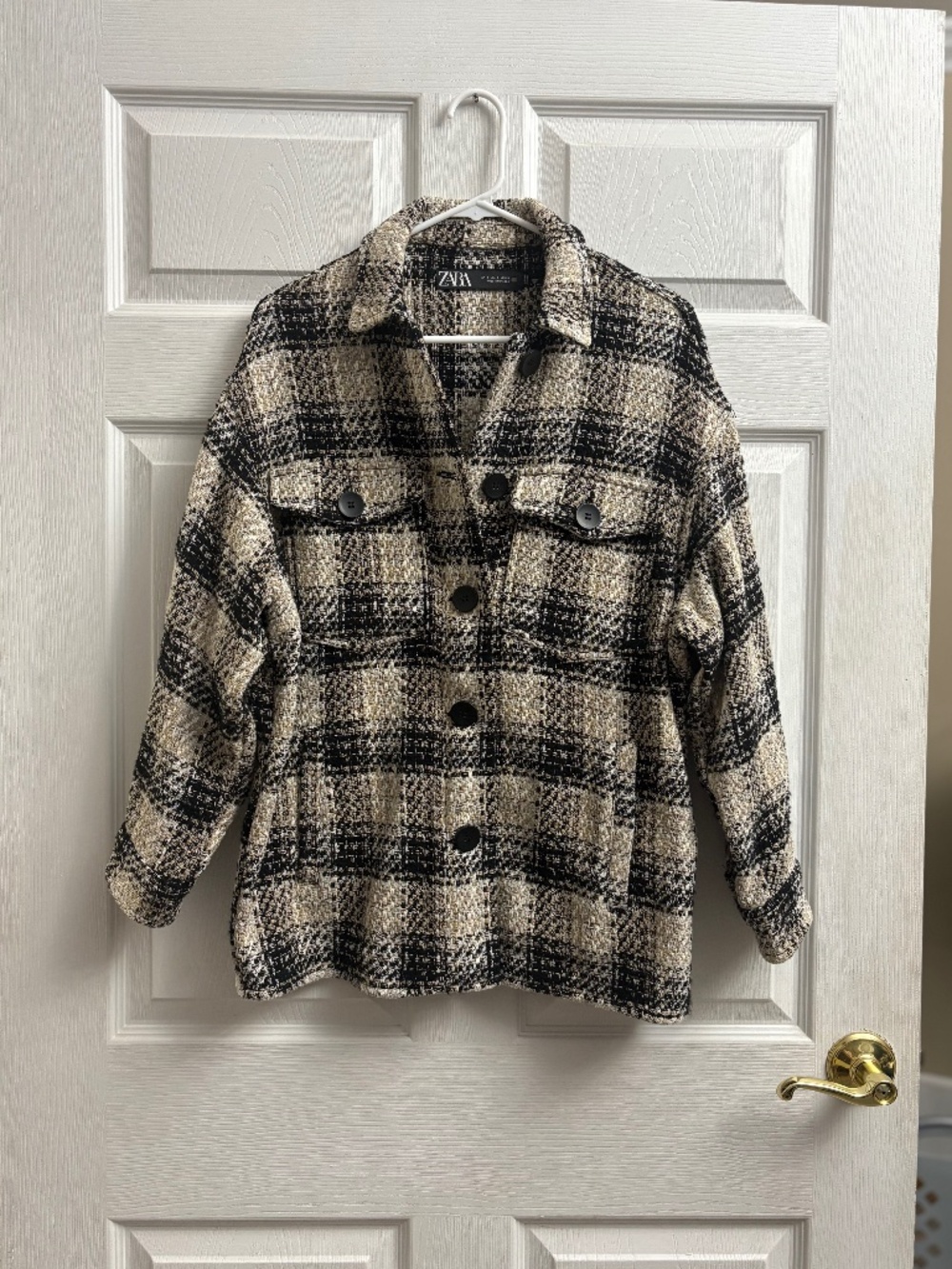 Women's Zara Classic Plaid Tweed Shacket